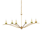 Currey et Compagnie 9000-1338 Flannery Suspendu Feuille d'or contemporaine/Or contemporain/Vert