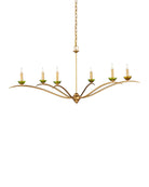 Currey et Compagnie 9000-1338 Flannery Suspendu Feuille d'or contemporaine/Or contemporain/Vert