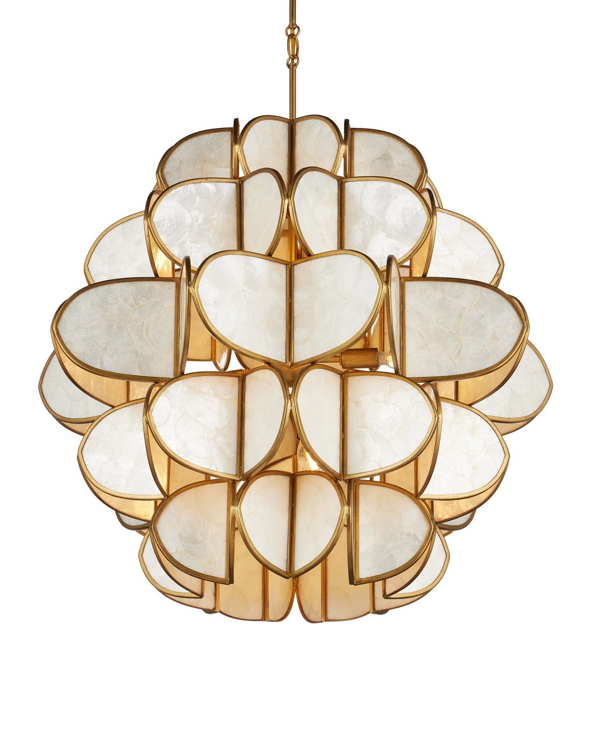 Currey et Compagnie 9000-1339 Galatée Suspendu en naturel/laiton