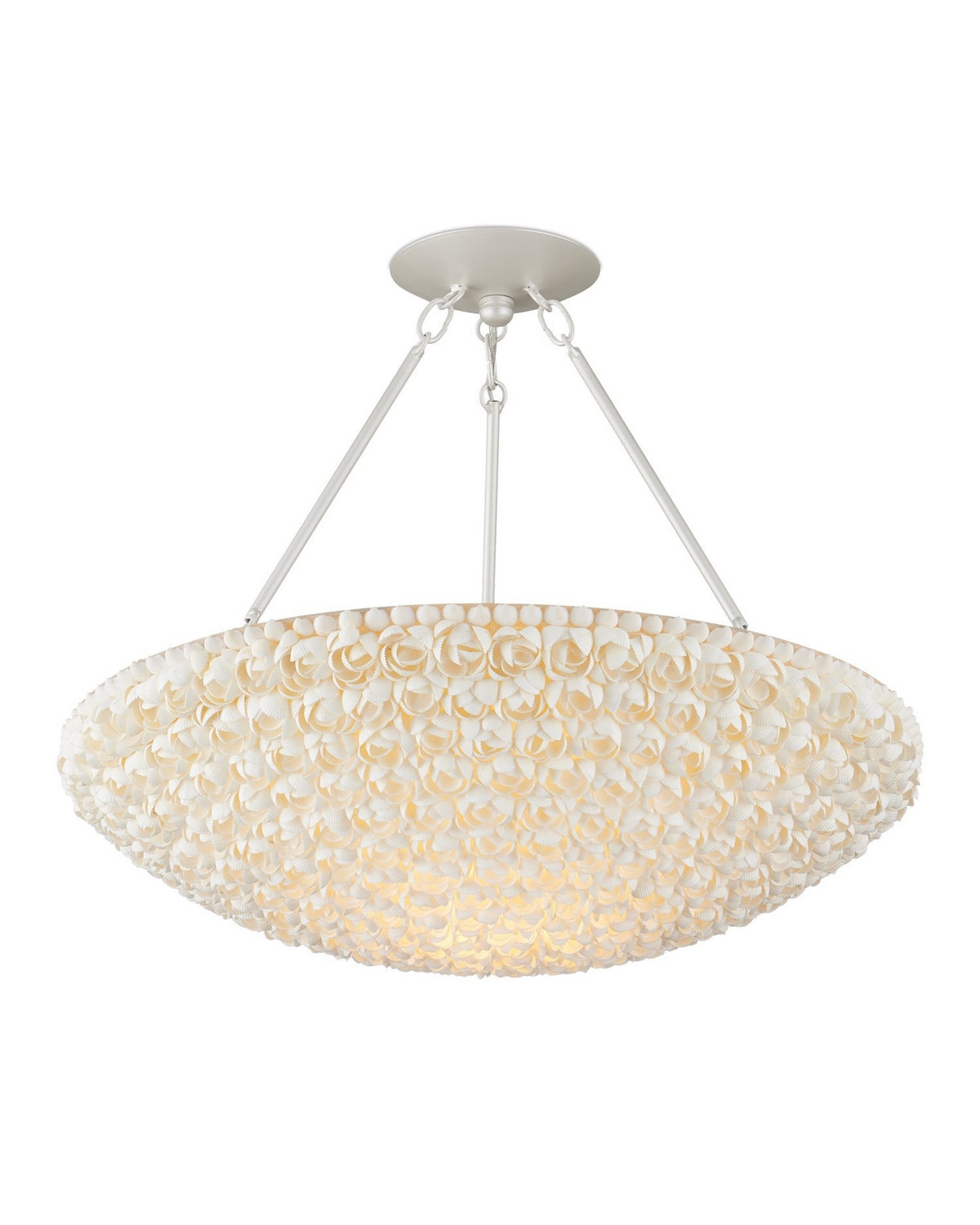 Currey and Company 9000-1341 Virtu Chandelier in Natural/Pearlized White