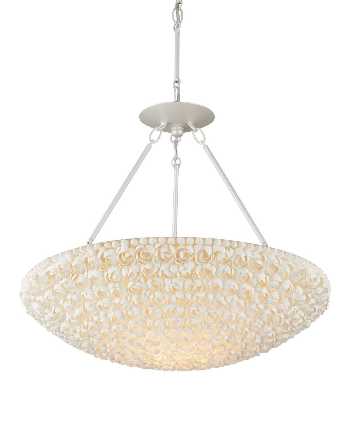 Currey and Company 9000-1341 Virtu Chandelier in Natural/Pearlized White