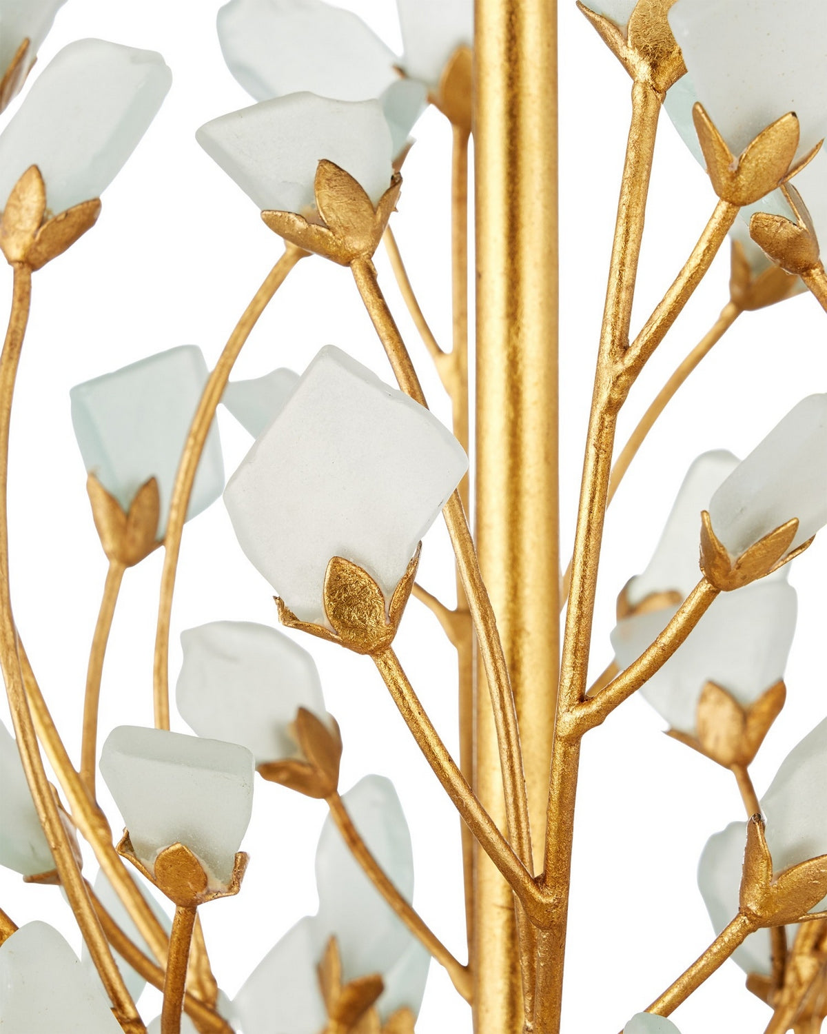 Currey and Company 9000-1344 Fiorella Suspendu en feuille d'or contemporaine/dépoli