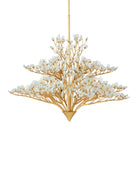 Currey and Company 9000-1344 Fiorella Suspendu en feuille d'or contemporaine/dépoli