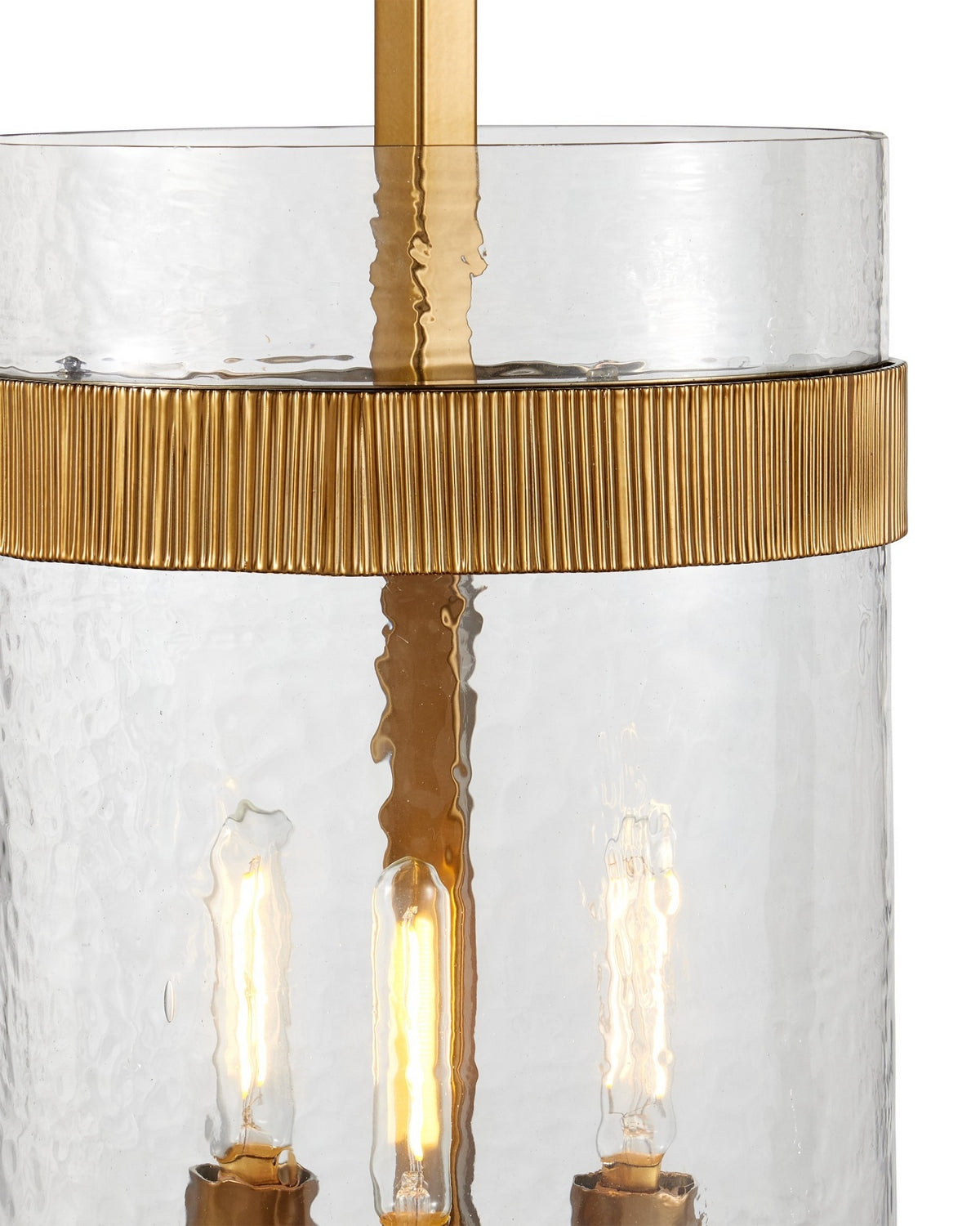 Currey and Company 9000-1348 Sudeley Pendant in Clear/Satin Brass