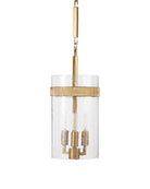 Currey and Company 9000-1348 Sudeley Pendant in Clear/Satin Brass