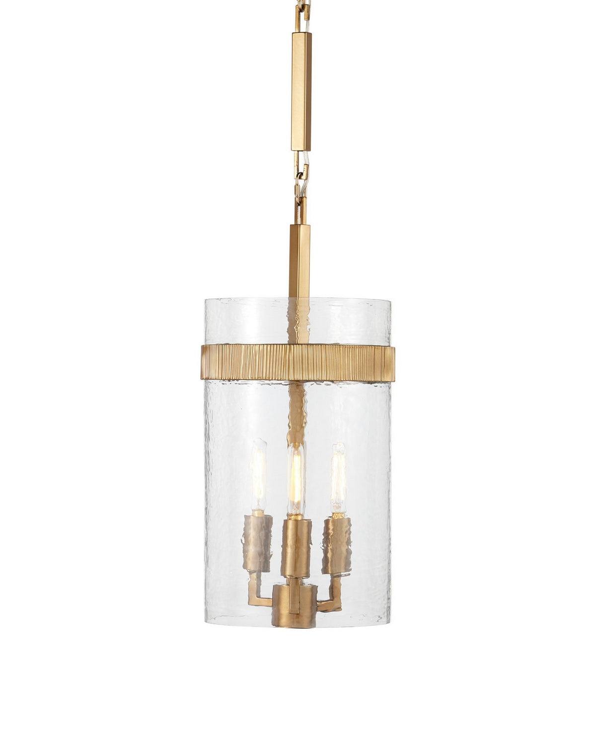 Currey and Company 9000-1348 Sudeley Pendant in Clear/Satin Brass