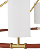 Currey and Company 9000-1350 Ellerston Suspendu couleur marron selle/laiton brossé