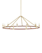 Currey and Company 9000-1350 Ellerston Suspendu couleur marron selle/laiton brossé