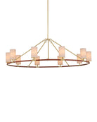 Currey and Company 9000-1350 Ellerston Suspendu couleur marron selle/laiton brossé