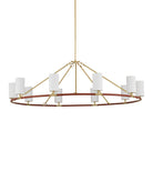Currey and Company 9000-1350 Ellerston Suspendu couleur marron selle/laiton brossé