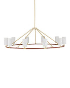 Currey and Company 9000-1350 Ellerston Suspendu couleur marron selle/laiton brossé