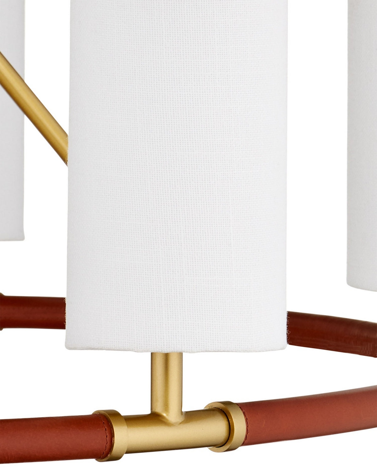 Currey et Compagnie 9000-1351 Ellerston Suspendu couleur marron selle/laiton brossé