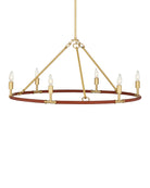 Currey et Compagnie 9000-1351 Ellerston Suspendu couleur marron selle/laiton brossé