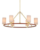 Currey et Compagnie 9000-1351 Ellerston Suspendu couleur marron selle/laiton brossé