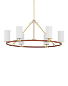 Currey et Compagnie 9000-1351 Ellerston Suspendu couleur marron selle/laiton brossé