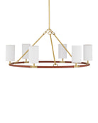 Currey et Compagnie 9000-1351 Ellerston Suspendu couleur marron selle/laiton brossé