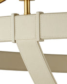 Currey et Compagnie 9000-1352 Barrington Suspendu en crème/laiton brossé