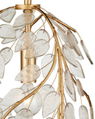 Currey and Company 9000-1354 Banyan Suspension en laiton antique/transparent