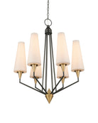 Currey and Company 9000-1371 Hennin Suspendu en laiton antique poli/bronze huilé