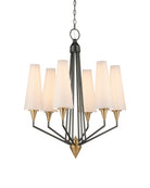 Currey and Company 9000-1371 Hennin Suspendu en laiton antique poli/bronze huilé