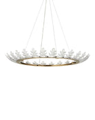 Currey and Company 9000-1372 Couronne de chêne Suspendu en laiton antique poli/transparent