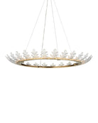 Currey and Company 9000-1372 Couronne de chêne Suspendu en laiton antique poli/transparent
