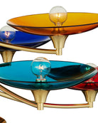 Currey et Compagnie 9000-1375 Vénétie Suspendu en laiton bleu/jaune/rouge/poli