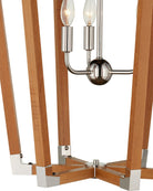 Currey and Company 9000-1376 Boyd Chandelier in Natural/Polished Nickel
