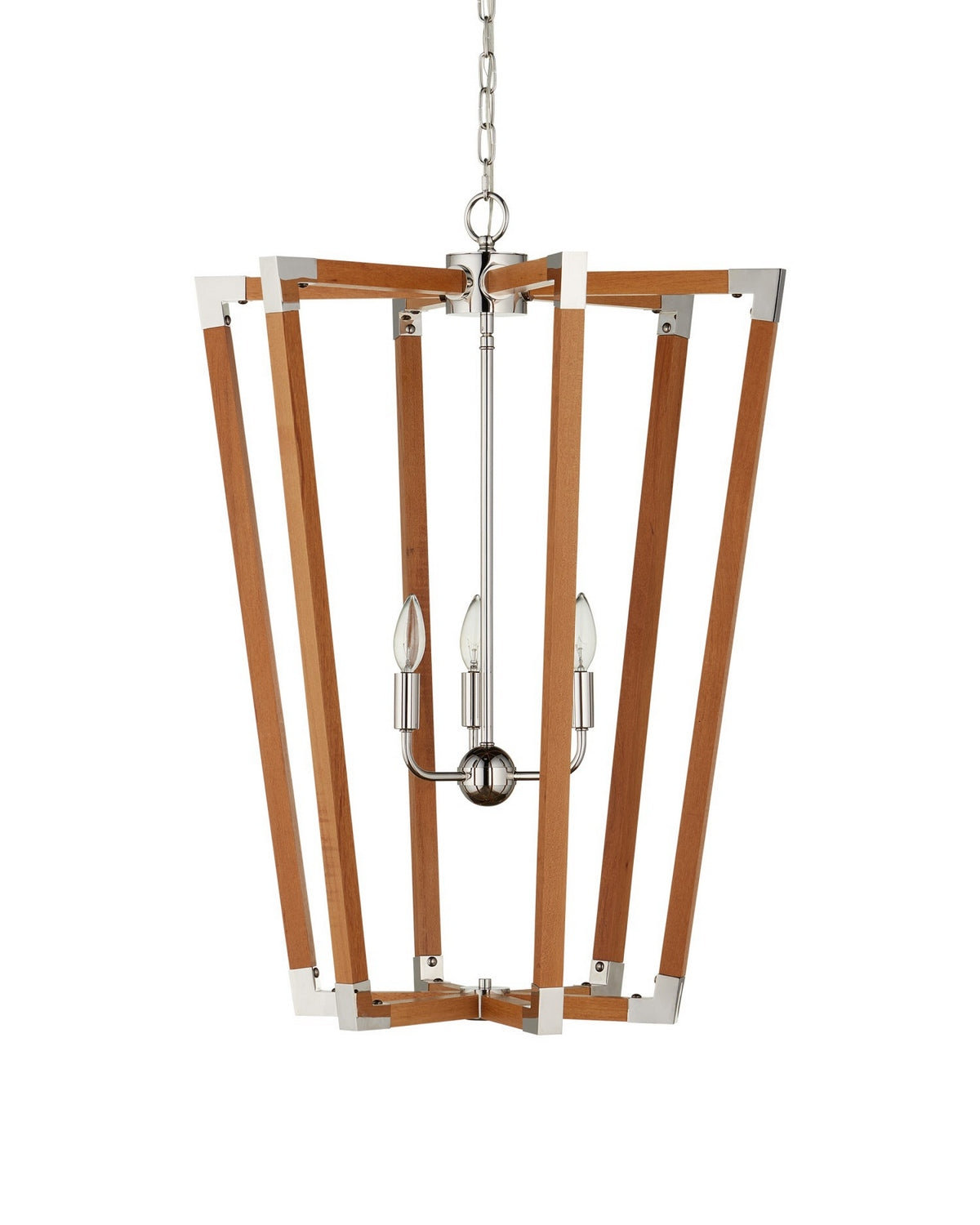 Currey and Company 9000-1376 Boyd Chandelier in Natural/Polished Nickel