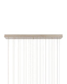 Canule multi-gouttes linéaire Currey and Company 9000-1384 Suspension En laiton vieilli/blanc/argent