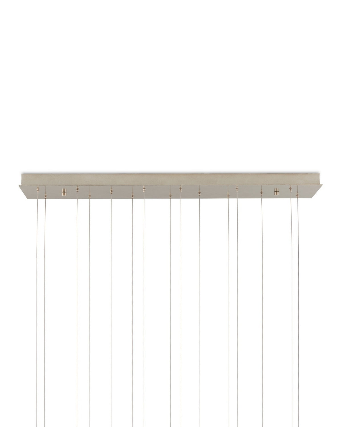 Currey and Company 9000-1391 Banyan Linear Multi-Drop Suspension en laiton antique/transparent/argent