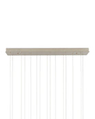 Currey and Company 9000-1391 Banyan Linear Multi-Drop Suspension en laiton antique/transparent/argent