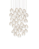 Currey and Company 9000-1393 Banyan Suspension en laiton antique/transparent/argent