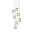 Currey and Company 9000-1397 Polpo Rond Multi-Drop Suspension en vert/argent