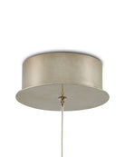 Currey and Company 9000-1403 Polpo Rond Multi-Drop Suspension en blanc/argent