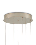 Currey and Company 9000-1405 Polpo Rond Multi-Drop Suspension en blanc/argent