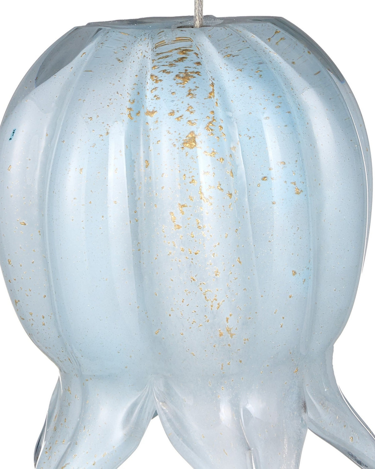 Currey and Company 9000-1414 Polpo Rond Multi-Drop Suspension en bleu/argent