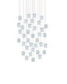 Currey and Company 9000-1417 Polpo Rond Multi-Drop Suspension en bleu/argent