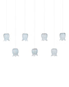 Currey and Company 9000-1418 Polpo Linéaire Multi-Drop Suspension en bleu/argent