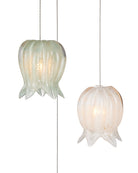 Currey and Company 9000-1419 Polpo 3-Light Round Multi-Drop Suspension en bleu/vert/blanc/argent