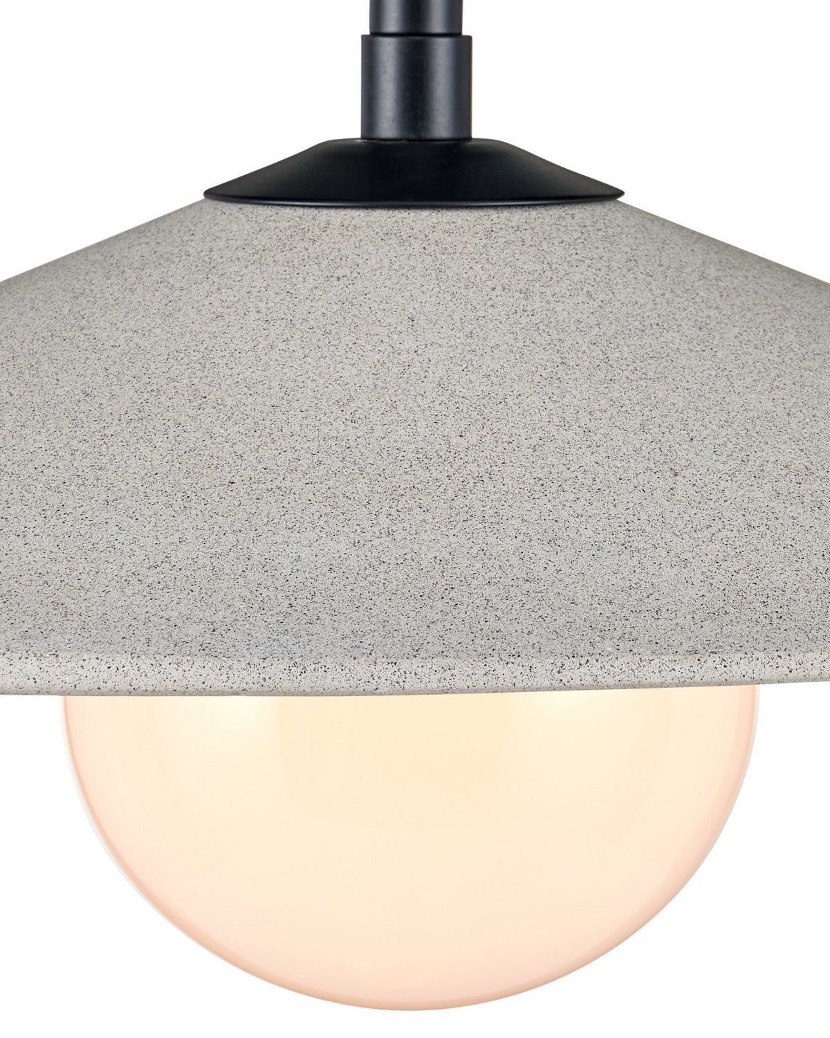 Currey and Company 9500-0022 Bothy Outdoor Suspension en naturel/noir/blanc givré