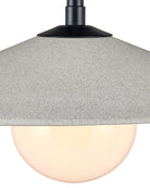 Currey and Company 9500-0022 Bothy Outdoor Suspension en naturel/noir/blanc givré
