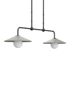 Currey and Company 9500-0022 Bothy Outdoor Suspension en naturel/noir/blanc givré