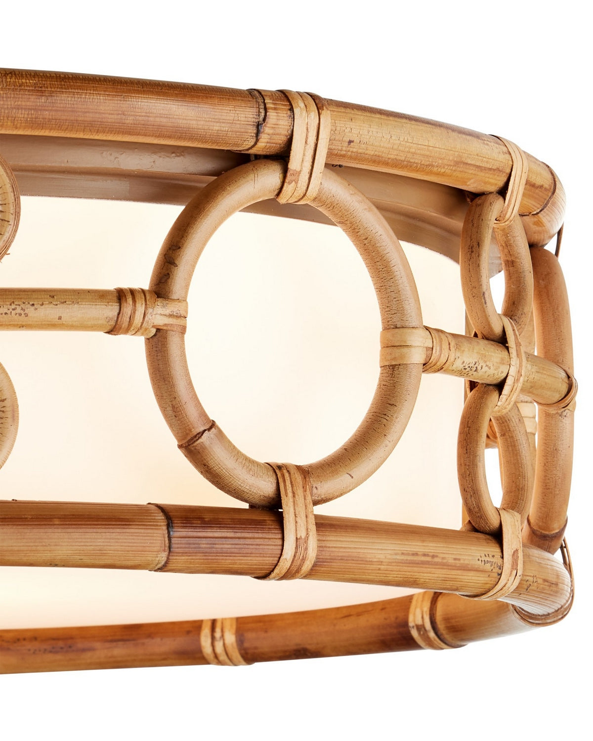 Currey and Company 9999-0081 Tegal Plafonnier En naturel/kaki/blanc