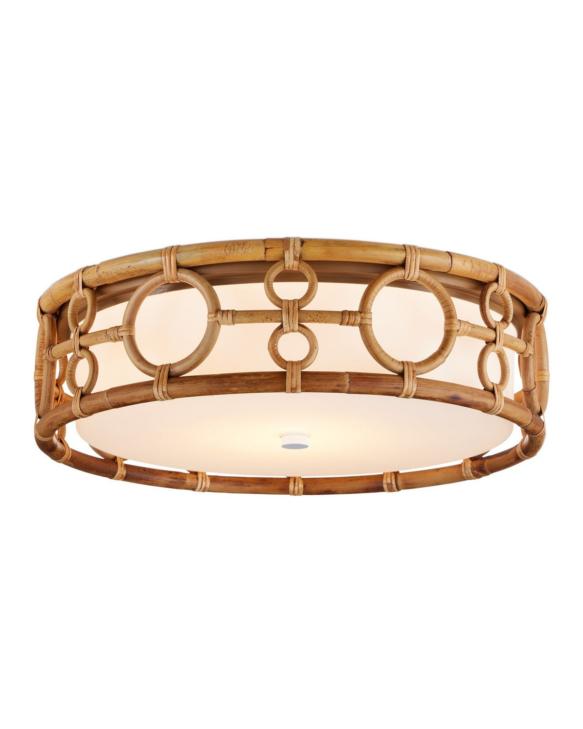 Currey and Company 9999-0081 Tegal Plafonnier En naturel/kaki/blanc