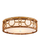 Currey and Company 9999-0081 Tegal Plafonnier En naturel/kaki/blanc