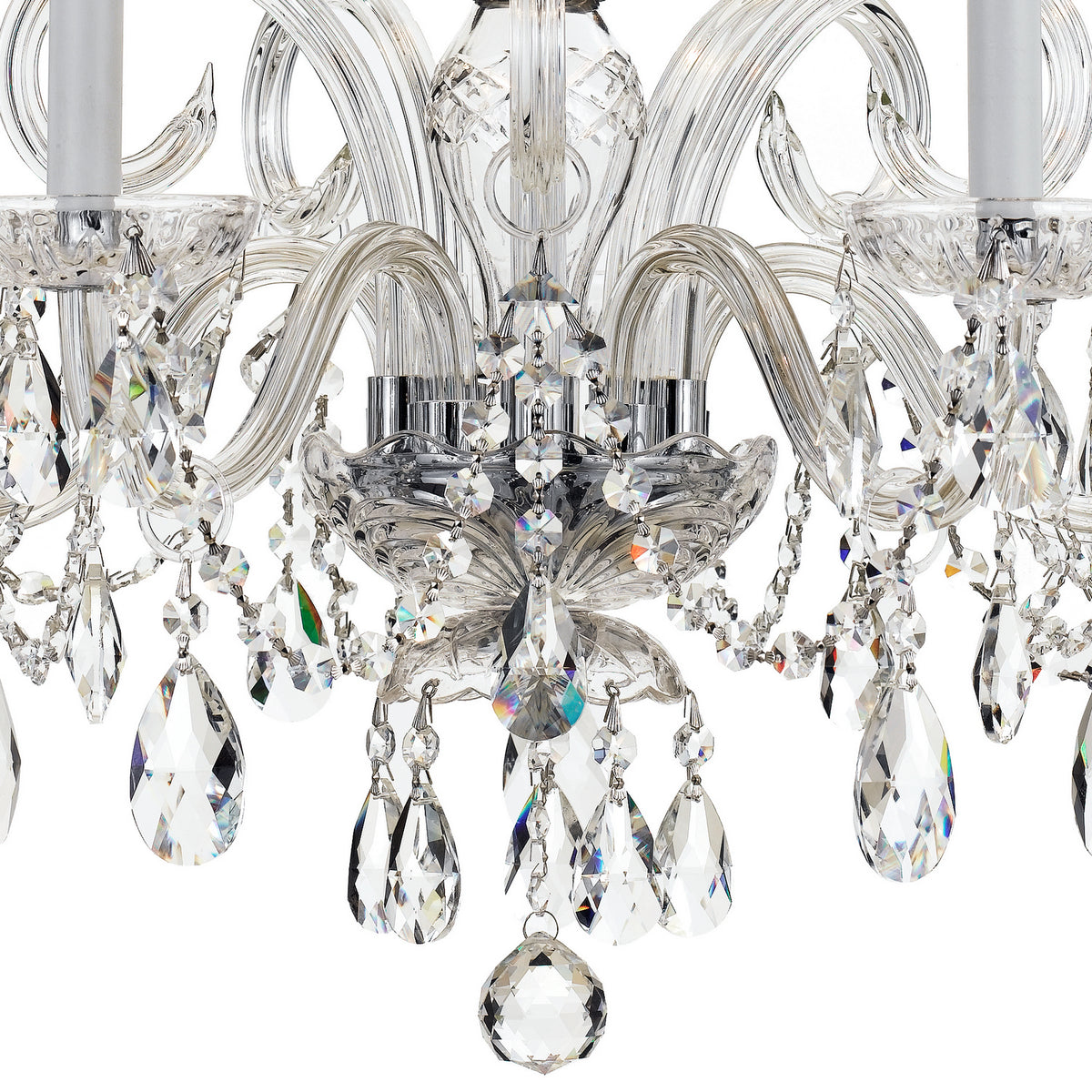 Crystorama - 1005-CH-CL-MWP - Cinq lumières Suspendu - Cristal traditionnel - Chrome poli