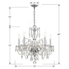 Crystorama - 1005-CH-CL-MWP - Five Light Chandelier - Traditional Crystal - Polished Chrome
