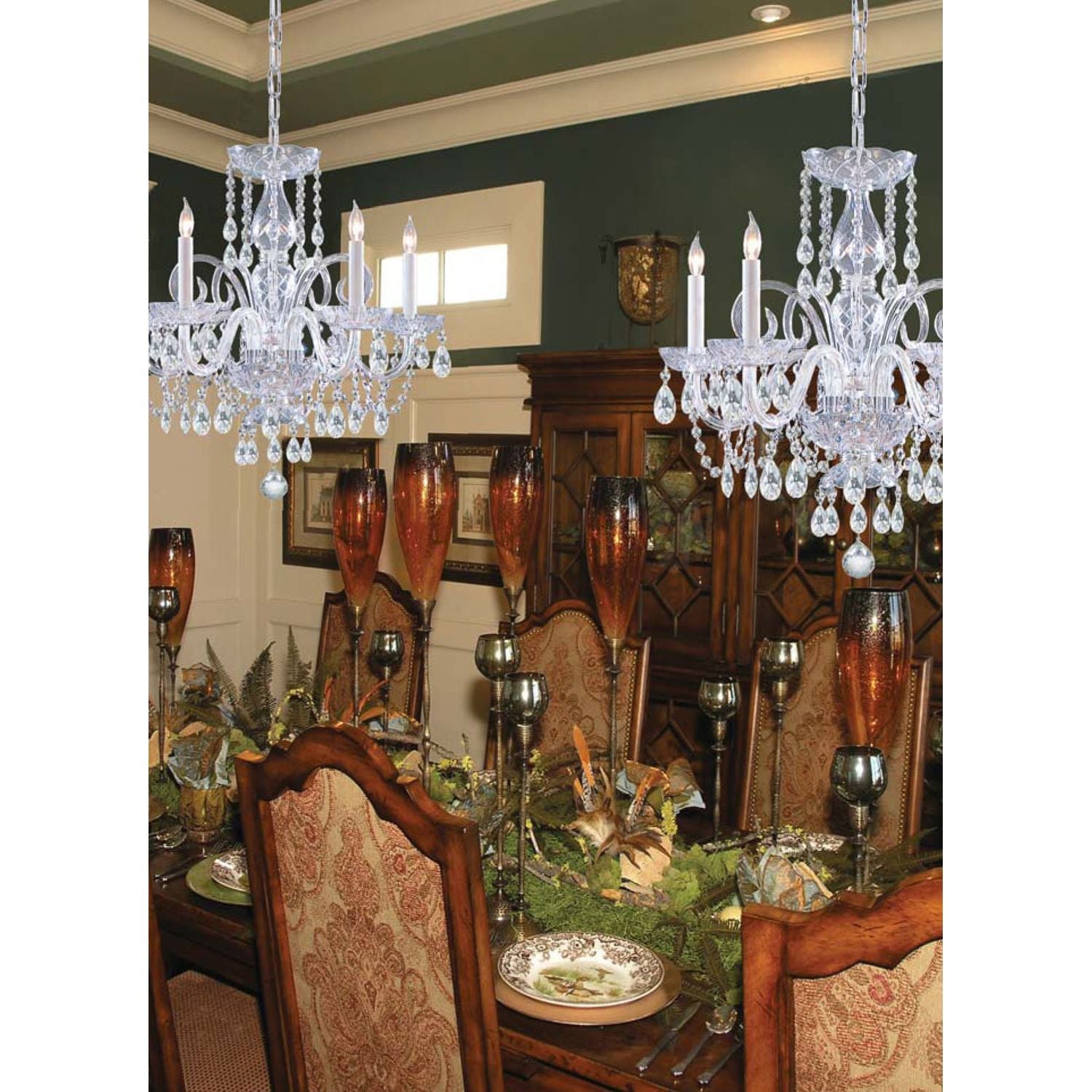 Crystorama - 1005-CH-CL-MWP - Five Light Chandelier - Traditional Crystal - Polished Chrome