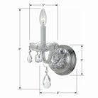 Crystorama - 1031-CH-CL-SAQ - One Light Wall Sconce - Traditional Crystal - Polished Chrome